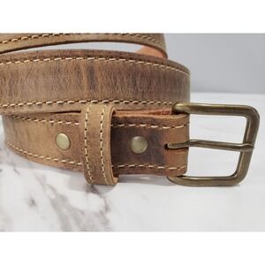 HARD TO FIND Garrett Wade Men's LARGE Leather Belt 41 to 46 inches brown vintage